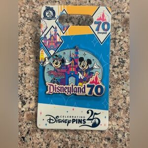 Disneyland 70th Anniversary Mickey & Minnie Castle Pin